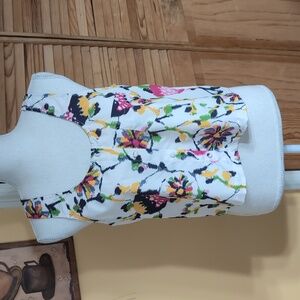 Cropped Floral Cutout Crop Top by Peach L